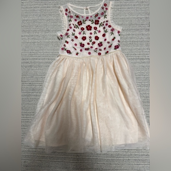 Cat & Jack Other - Cat & Jack Floral Embroidered Tulle Girls Dress